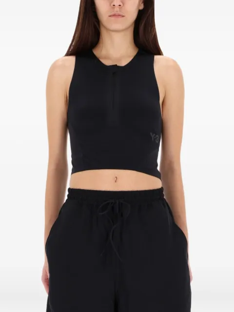 Y-3 zip cut-out top Black JV6770