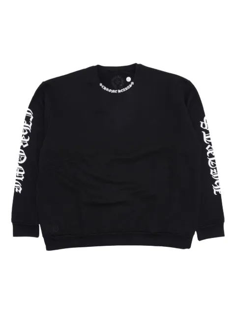 Chrome Hearts neck-logo long-sleeve sweatshirt Black CHRM0162