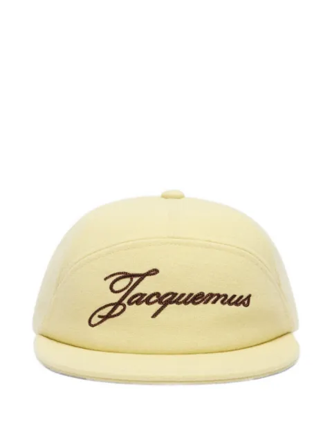 Jacquemus Le Lana logo embroidered baseball cap Yellow ACU00790AW00702