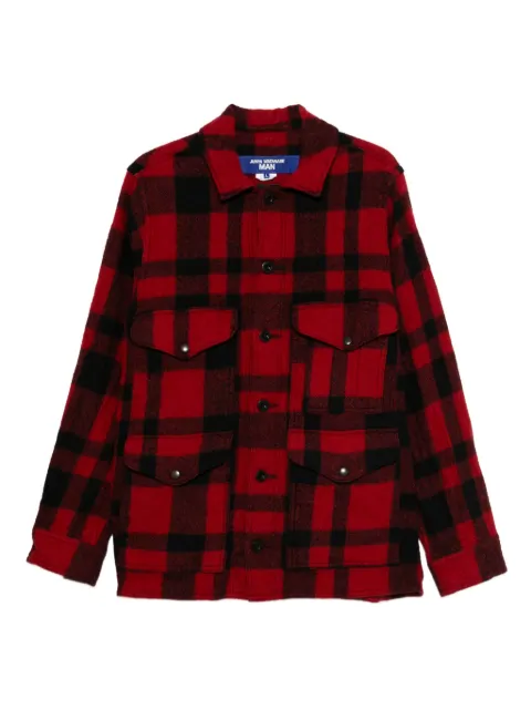 Junya Watanabe MAN check-print shirt jacket Red WPJ009W25