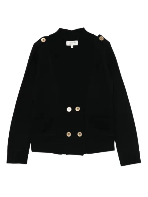 PSOPHIA double-breasted cardigan Black 500CAR2455
