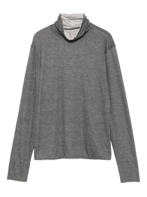 Purotatto striped turtleneck top Grey 1462701