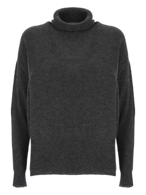 OLIVER LATTUGHI high-neck sweater Grey D222WSCHARCOAL