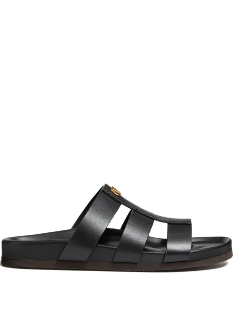 Valentino Garavani Studshield slide sandal in calfskin Black YS0M95BEK