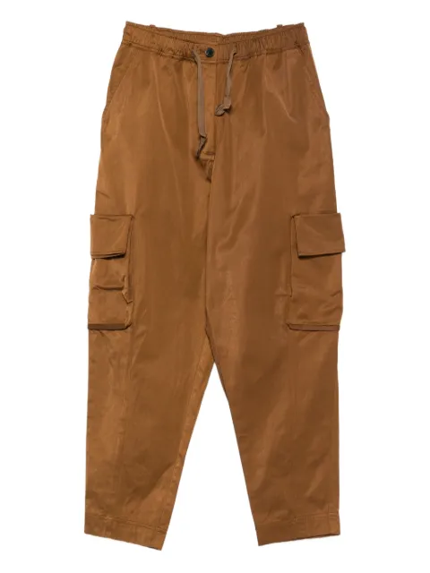 PSOPHIA cargo-pocket drawstring trousers Brown 102TRS2418