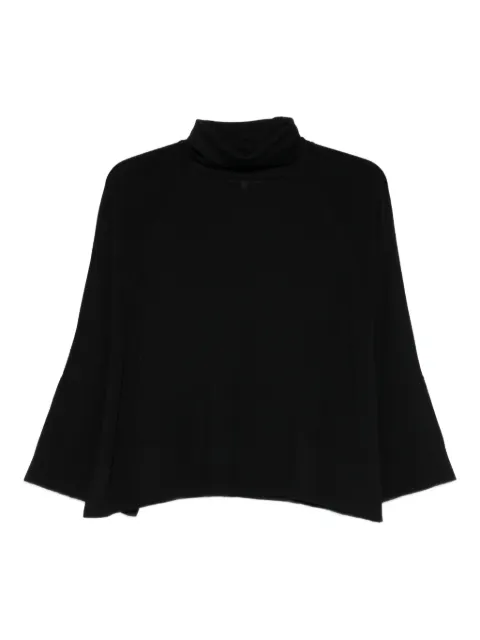 PSOPHIA roll-neck panelled sweater Black 501PON2550
