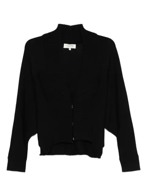 PSOPHIA ribbed buttoned cardigan Black 500BOL2570