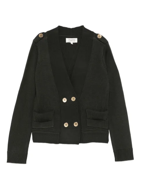 PSOPHIA patch-pocket cardigan Green 500CAR2455