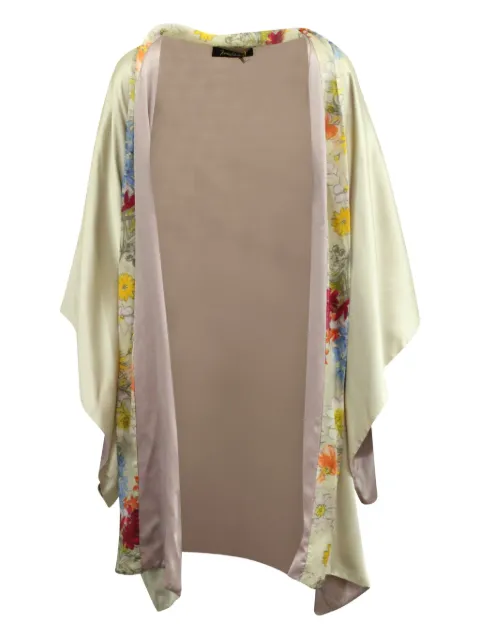 Jenny Packham floral-border robe Neutrals NAPPUGBCL152739W