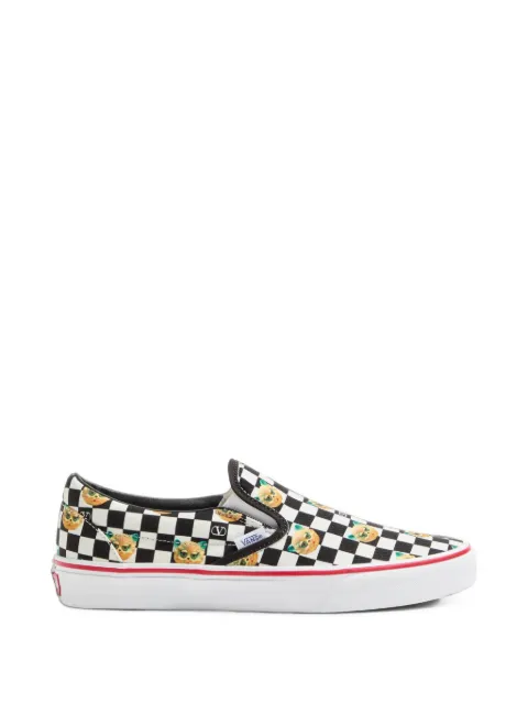 Valentino Garavani x Vans checkerboard-print slip-on sneakers Black YS0M96CUM