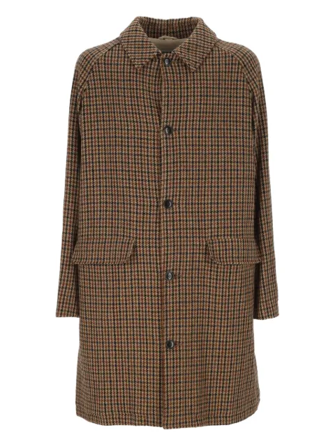 Sebago checked trench coat Neutrals 73127MWA02