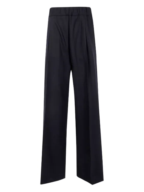 Semicouture pleat-detail trousers Black S5WI32