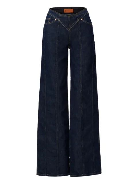No44 cotton wide-leg jeans Blue 500017001FARF