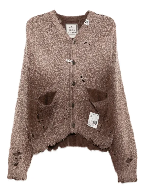 Maison MIHARA YASUHIRO distressed cardigan Brown K15CD702AW25MAIN