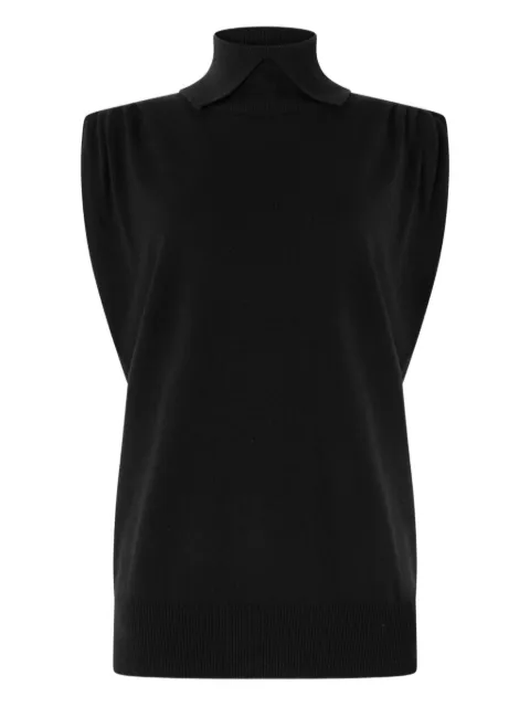 Genny high-neck knitted top Black 79AAF835CMX45