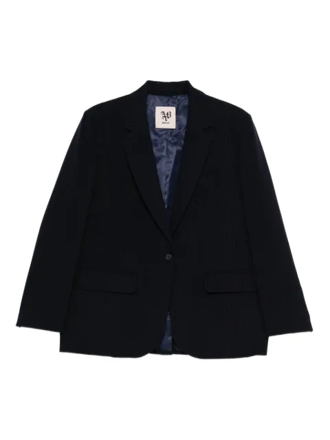 Aniye By pinstripe-print single-breasted blazer Blue 181196
