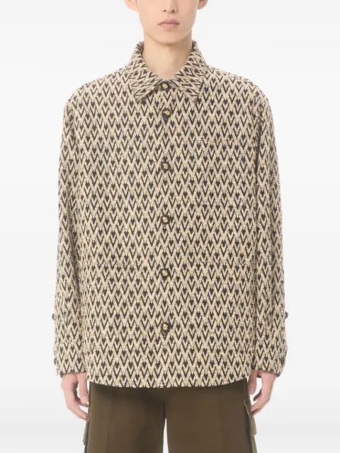 Valentino Garavani button-fastening shirt jacket Neutrals VCIO12B85