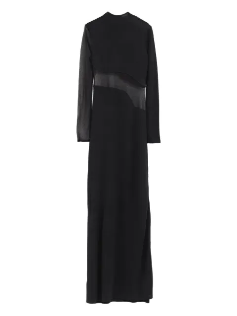 Alaïa mesh-panel maxi dress Black AA9R2801K061B
