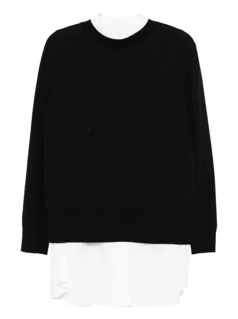 sacai classic collar shirt dress Black 2508169