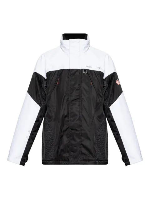 Casablanca ripstop panelled zip-up ski jacket Black MAW25OT18801