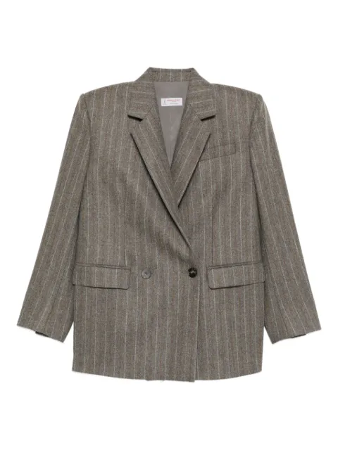 Alberto Biani pinstripe double-breasted blazer Brown II880WO114298