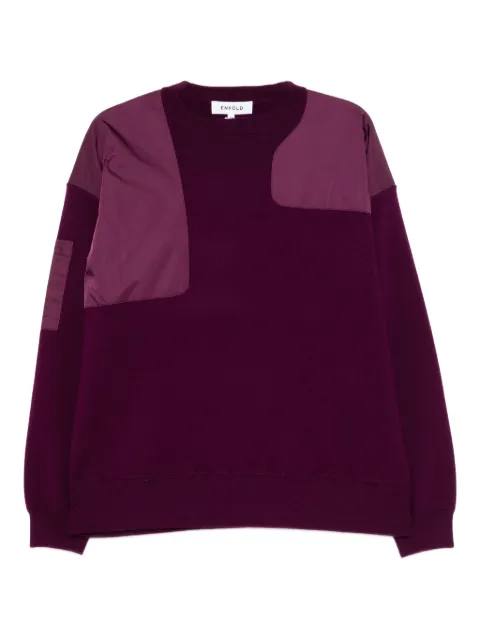 Enföld patchwork long sleeved jumper Purple 300IA1701851