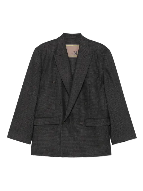 the M.. double-breasted fitted jacket Grey CASSIACHECK