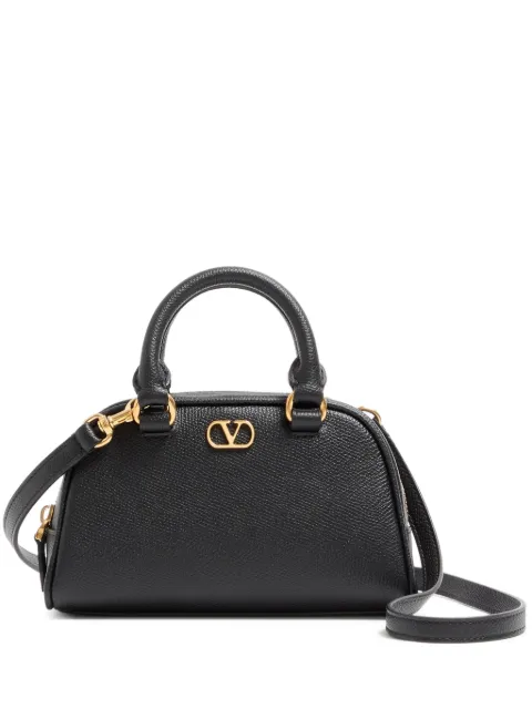Valentino Garavani VLogo signature mini bowling bag in grainy calfskin Black WP0AX7SNP