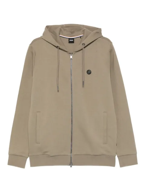 BOSS full-zip hoodie Green 50520303