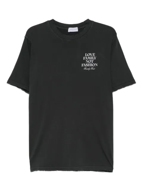 Family First slogan-print T-shirt Grey TF2504