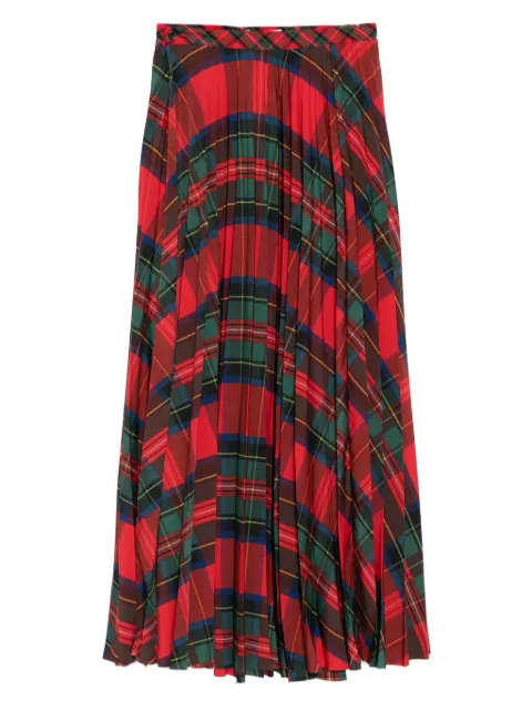 MASU pleated wrap skirt Red M25K6PT008