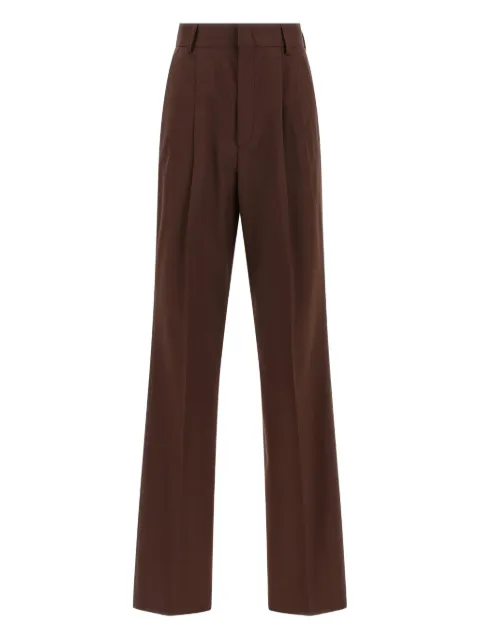 ARMARIUM pleated-front wool trousers Brown ARMTMP001W004