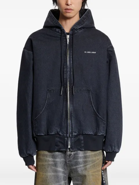 44 LABEL GROUP Sorrow padded zip-up denim jacket Blue B0030618FA684