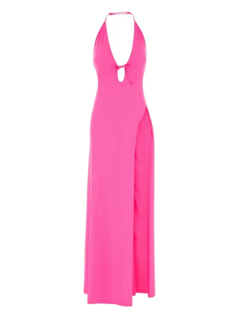Balenciaga halterneck split maxi dress Pink 850635TYK07