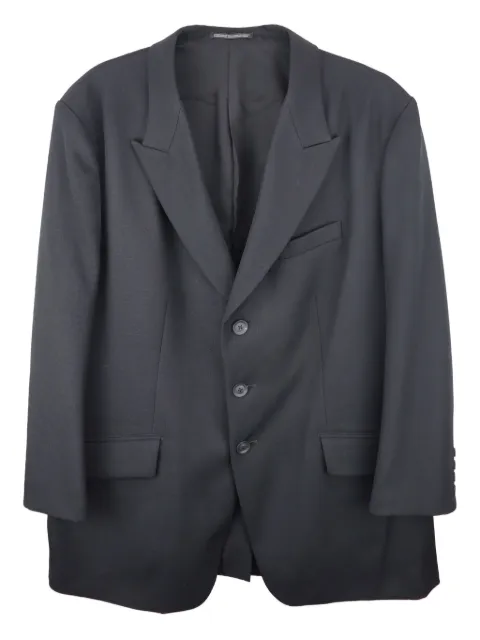 Yohji Yamamoto three-button wool blazer Black HLJ05101