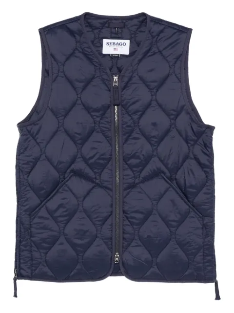 Sebago quilted zip-fastening gilet Blue 72122GW193