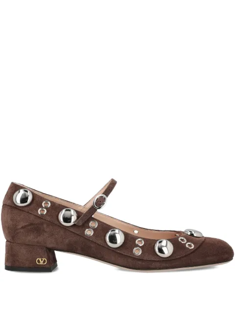 Valentino Garavani metal-stud pumps Brown WS0NE5YTB