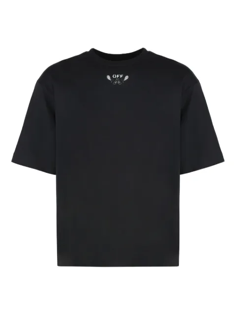 Off-White paisley-print crew-neck T-shirt Black 44MAA120G5J00O