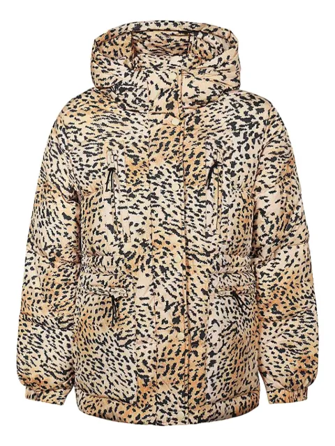 Pyrenex hooded leopard-print jacket Neutrals HWU053WPTAW23