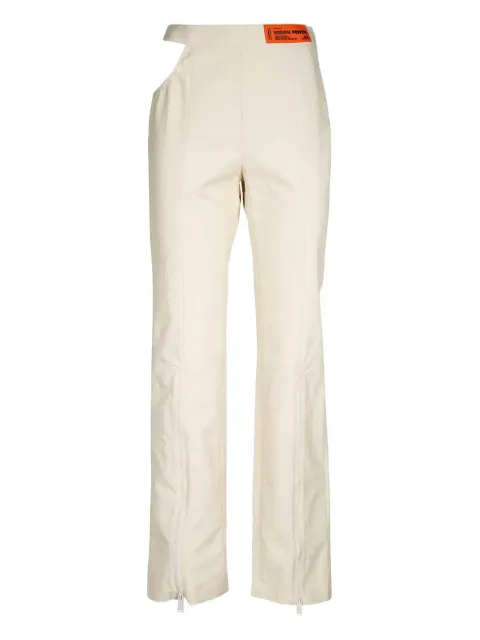 Heron Preston cut-out cotton trousers Neutrals HWCO001S23FAB003