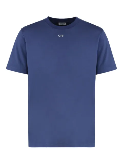Off-White logo-print T-shirt Blue 44MAA027G5J00F4901