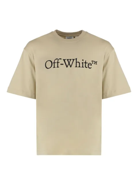 Off-White logo-print T-shirt Neutrals 44MAA120G5J00N