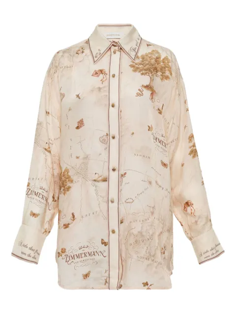 ZIMMERMANN map-print shirt Neutrals 5403TF25R00MPR