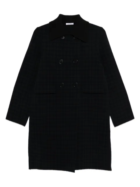 Lebor Gabala check double-breasted coat Black 25W225RETIRO