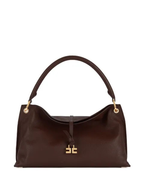 Elisabetta Franchi medium Boulevard leather tote bag Brown BS23N55EC