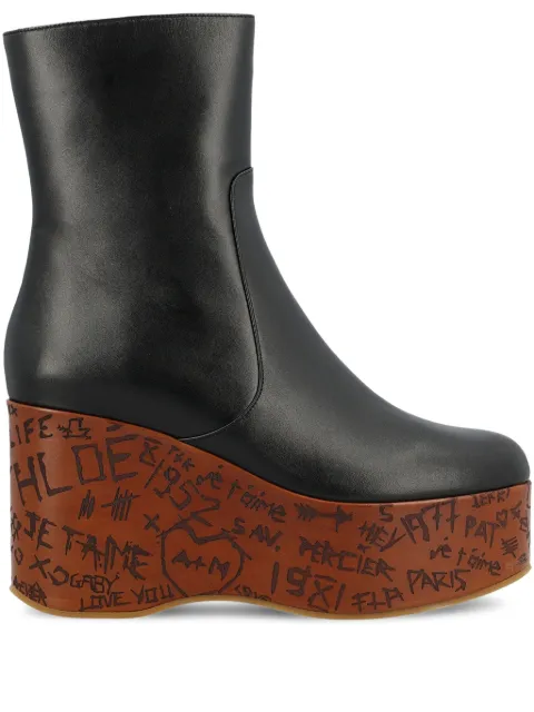 Chloé 80mm Maxime boots Black CH25W15DUK