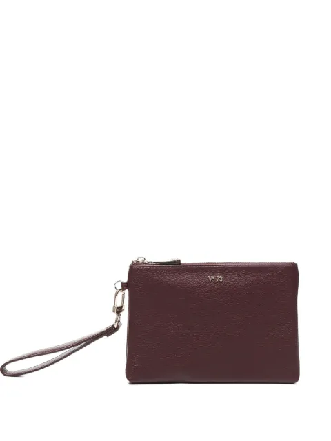 V°73 logo-lettering clutch bag Brown 73BE9D1529KEIRABORDEAUX