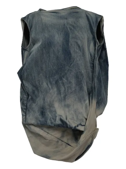 Rick Owens degrade sleeveless top Blue RP02E4139SHUDEG16D