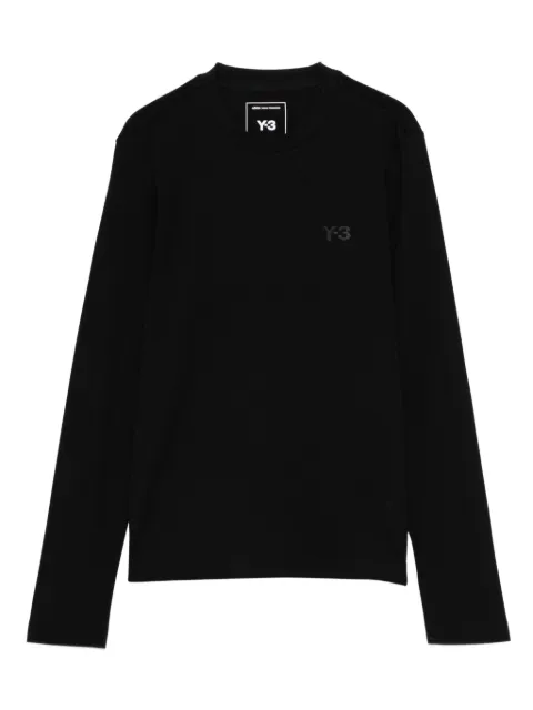 Y-3 logo-print long-sleeve T-shirt Black JX2291