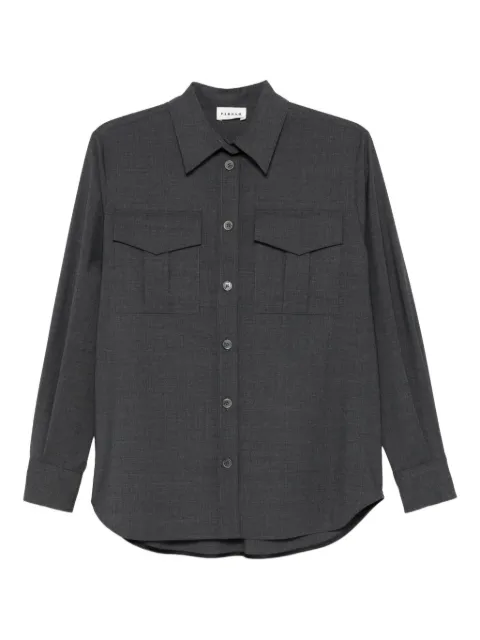 P.A.R.O.S.H. pocket buttoned shirt Grey D381088LUWOOL020